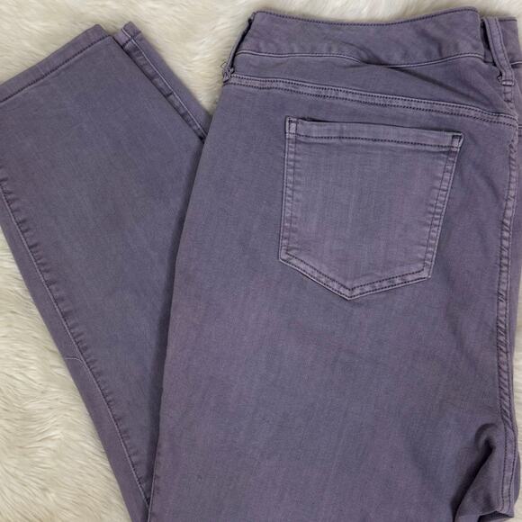 Torrid High Rise Ultra Skinny Crop Lavender Washed Jeans Size 20 - Picture 7 of 12